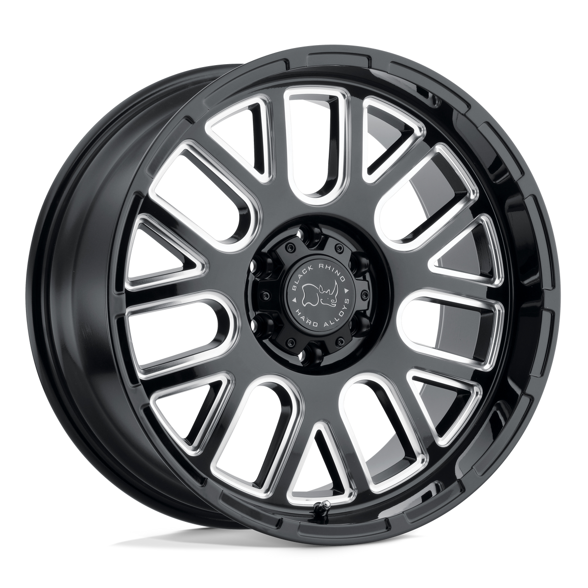 20x9.5 Black Rhino PISMO GLOSS BLACK W/ MILLED SPOKES Wheel 5x150 (6mm)