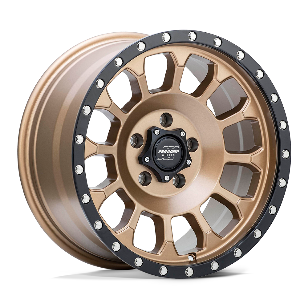 17x8.5 Pro Comp 9634 Rockwell Matte Bronze With Black Lip Wheel 6x135 (0mm)