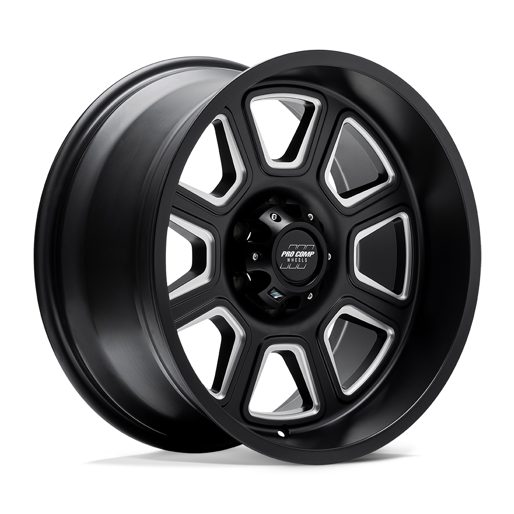 17x9 Pro Comp 5164 Gunner Satin Black Milled Wheel 5x5 (-6mm)