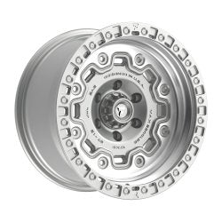 17x9 Fittipaldi Offroad FT100MS Silver Wheel 6x5.5 (-12mm)