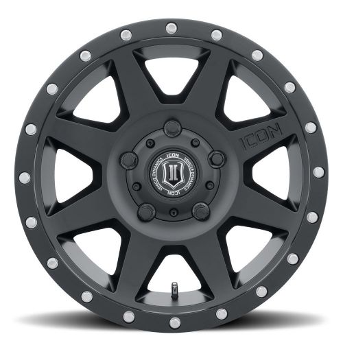 17x8.5 Icon Alloys Rebound Satin Black Wheel 5x4.5 (0mm)