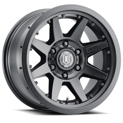 17x8.5 Icon Alloys Rebound Pro Satin Black Wheel 6x5.5 (0mm)