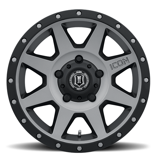 17x8.5 Icon Alloys Rebound Titanium Wheel 5x150 (25mm)
