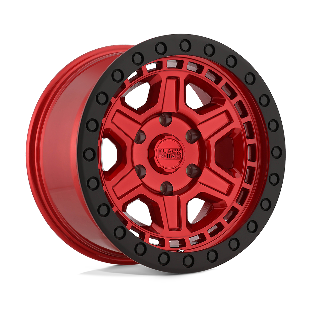 17x9 Black Rhino RENO CANDY RED W/ BLACK RING & BOLTS Wheel 6x5.5 (0mm)