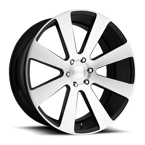 26x10 S214 Dub 8-Ball Gloss Black Brushed Wheel 6x5.5 (30mm)