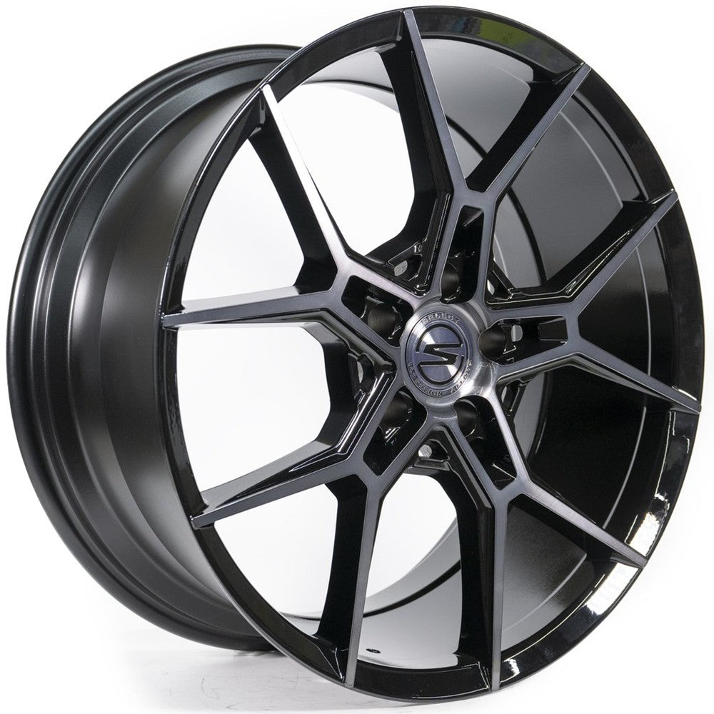 20x9 Select S102 Alpine Glossy Black Brushed DDT Face Clear Wheel 5x120 (20mm)