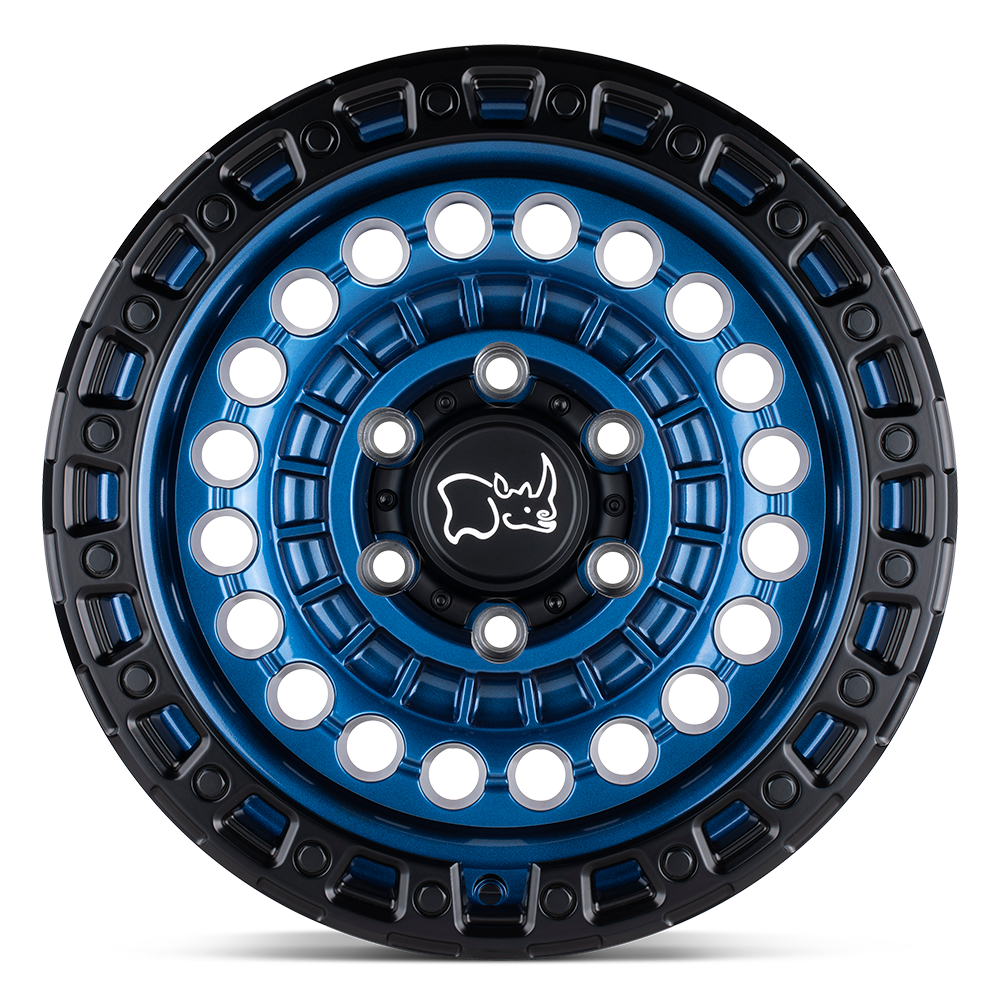 20x9.5 Black Rhino Sentinel Cobalt Blue W/ Black Ring Wheel 8x170 (-18mm)