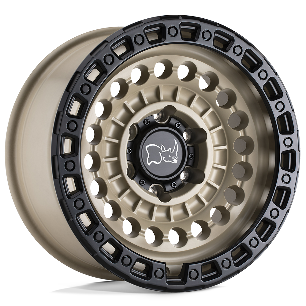 20x9.5 Black Rhino SENTINEL Desert Sand W/ Black Ring Wheel 5x5 (-18mm)