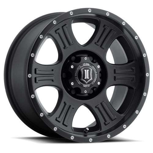 17x8.5 Icon Alloys Shield Satin Black Wheel 6x135 (6mm)