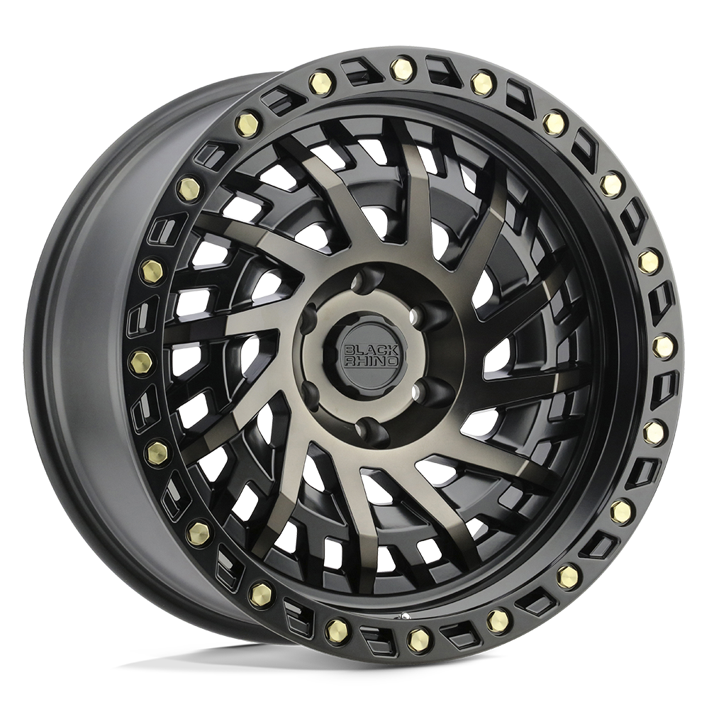 20x9.5 Black Rhino SHREDDER MATTE BLK W/ MACHINED DARK TINT Wheel 6x5.5 (-12mm)
