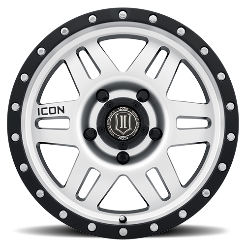 17x8.5 Icon Alloys Sixspeed Satin Black Machined Wheel 5x5 (-6mm)