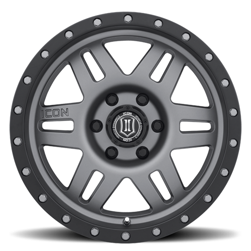 17x8.5 Icon Alloys Sixspeed Titanium Wheel 6x135 (6mm)