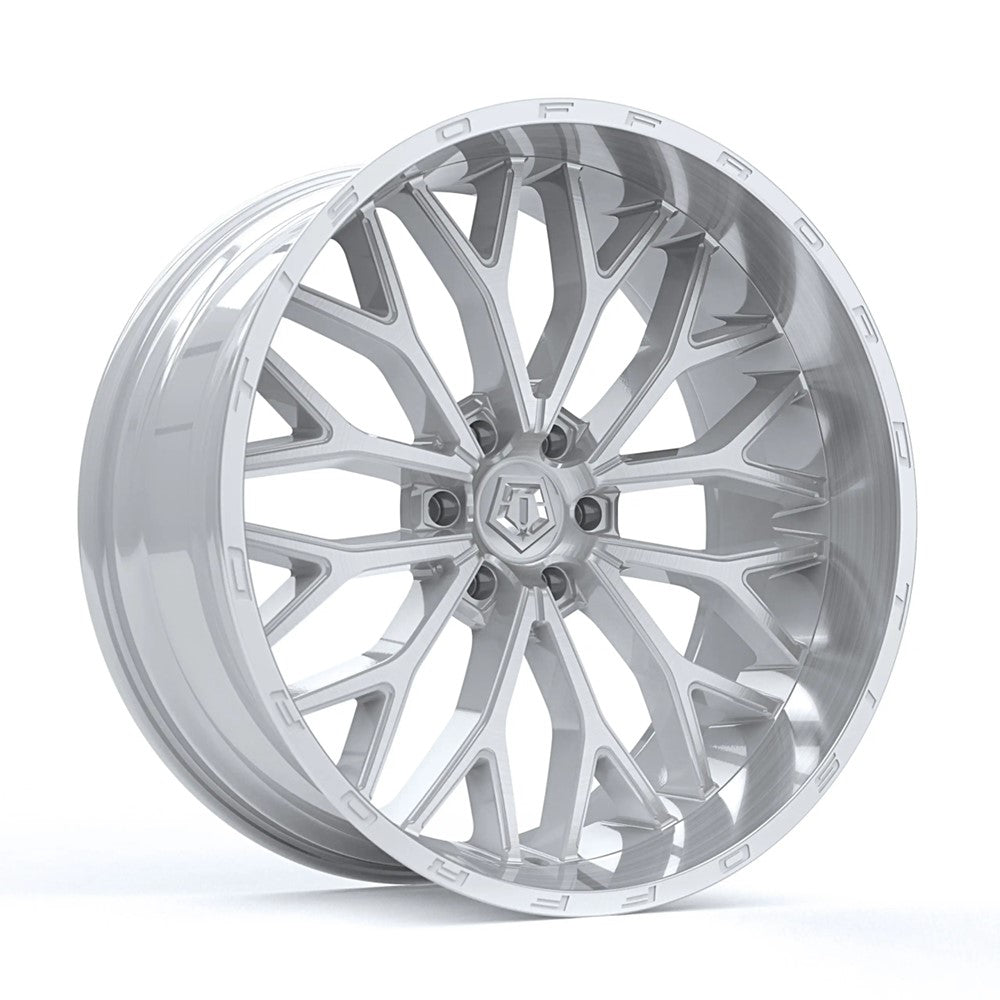 20x10 TIS 565BSM Brushed Silver & Milled Wheel 6x135 (-24mm)
