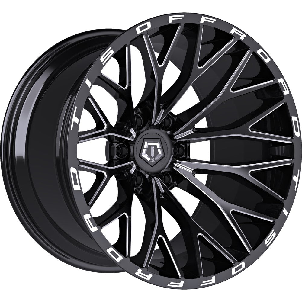 22x10 TIS 566BM Black With Milled Accents Wheel 6x5.5 (10mm)