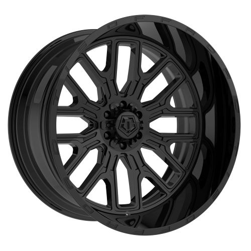 22x12 TIS 560B Gloss Black w/Lip Logo Wheel 8x180 (-44mm)