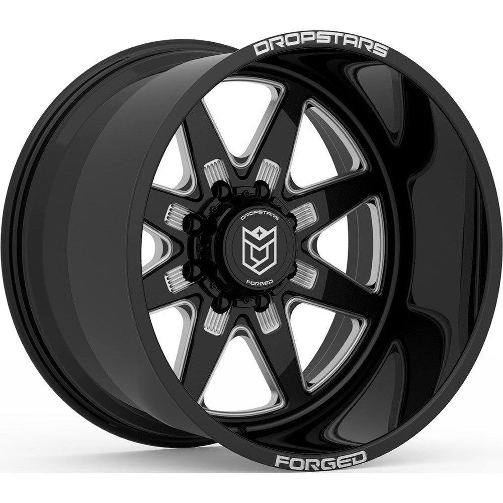 20x10 Dropstars F61BM1 Forged Gloss Black Wheel 6x135 -25