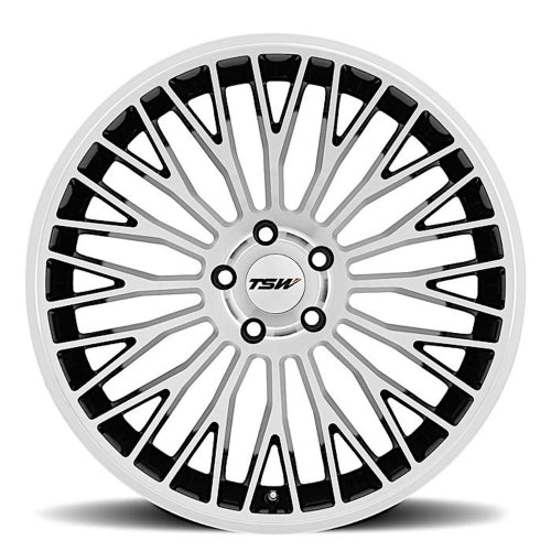 19x9.5 TSW CASINO GLOSS BLACK W/ MIRROR CUT FACE Wheel 5x120 (40mm)