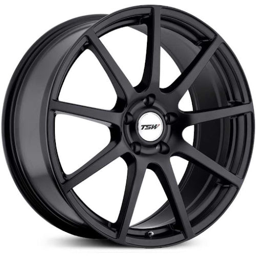 19x8 TSW INTERLAGOS MATTE BLACK Wheel 5x100 (45mm)