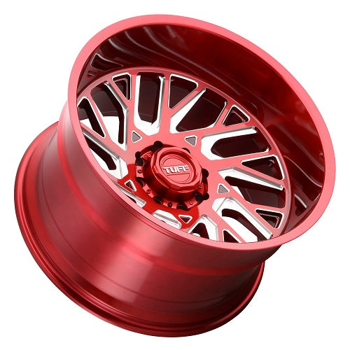 26x14 Tuff T4B Candy Red/Milled DIRECTIONAL Right Wheel 8x170 (-72mm)