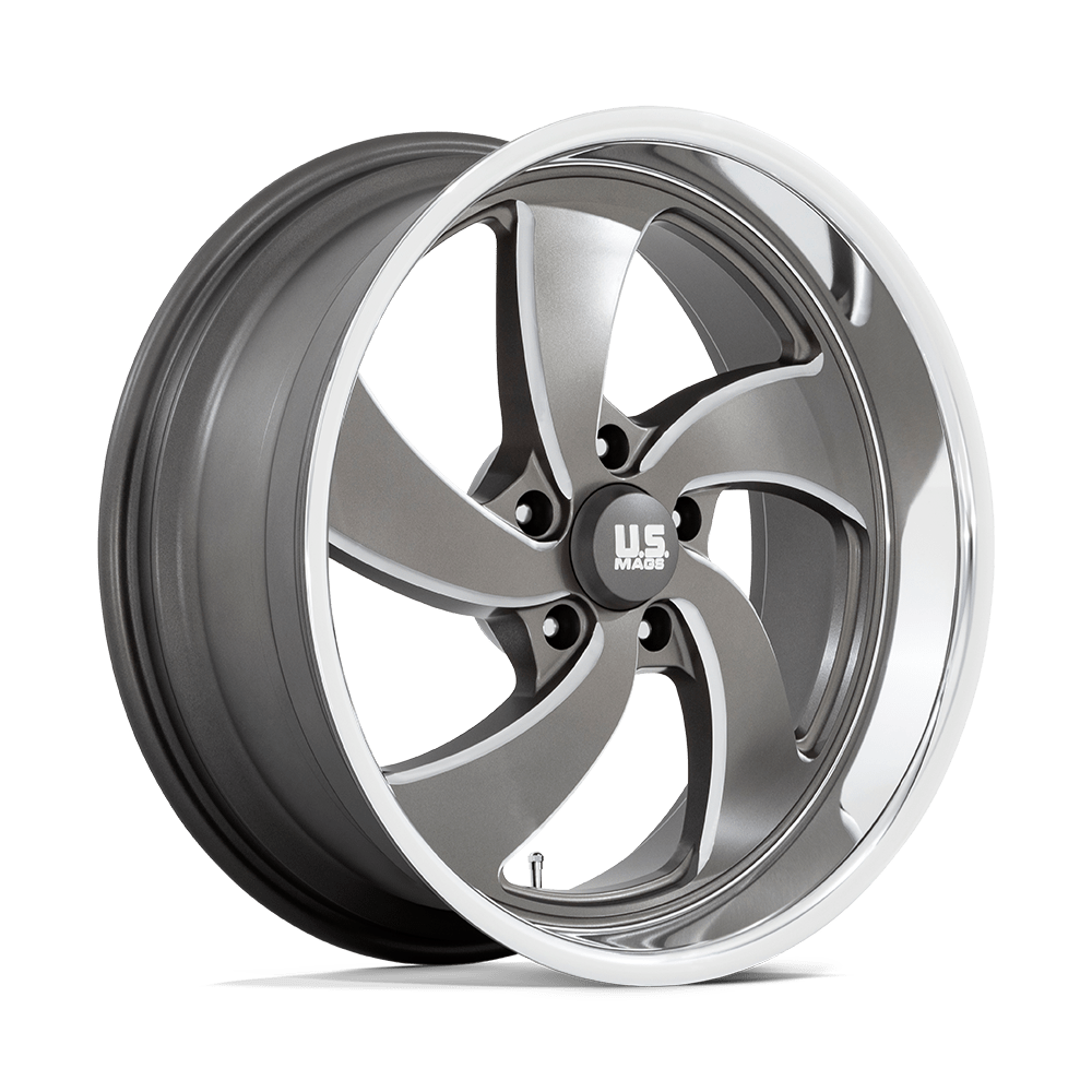 20x9.5 US Mags U133 Desperado Anthracite Milled RIGHT Wheel 5x4.75 (1mm)