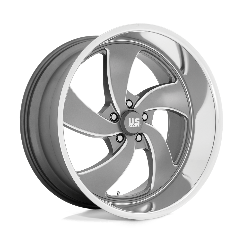 22x10.5 US Mags U133 Desperado Anthracite Milled RIGHT Wheel 5x4.75 (1mm)