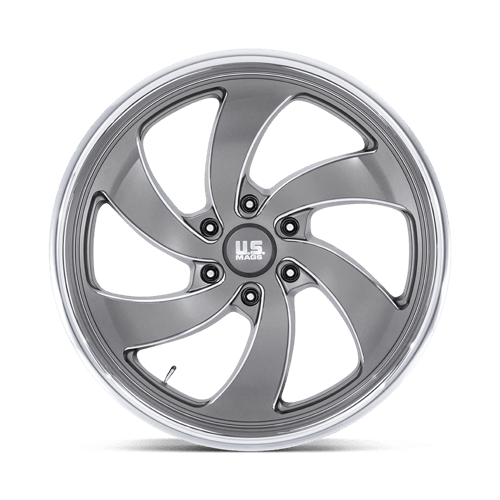 22x10 US Mags U133 Desperado Anthracite Milled Wheel 6x135 (25mm)