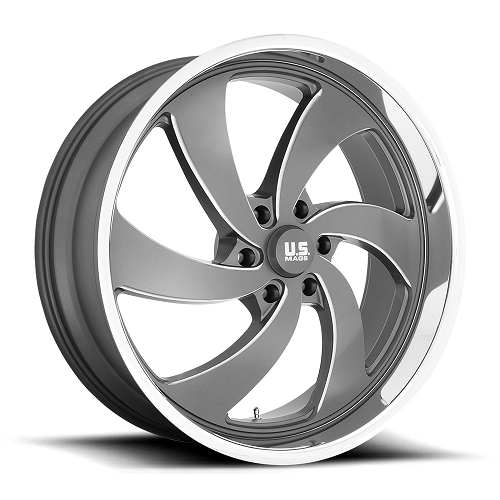24x10 US Mags U133 Desperado Anthracite Milled Wheel 6x5.5 (25mm)