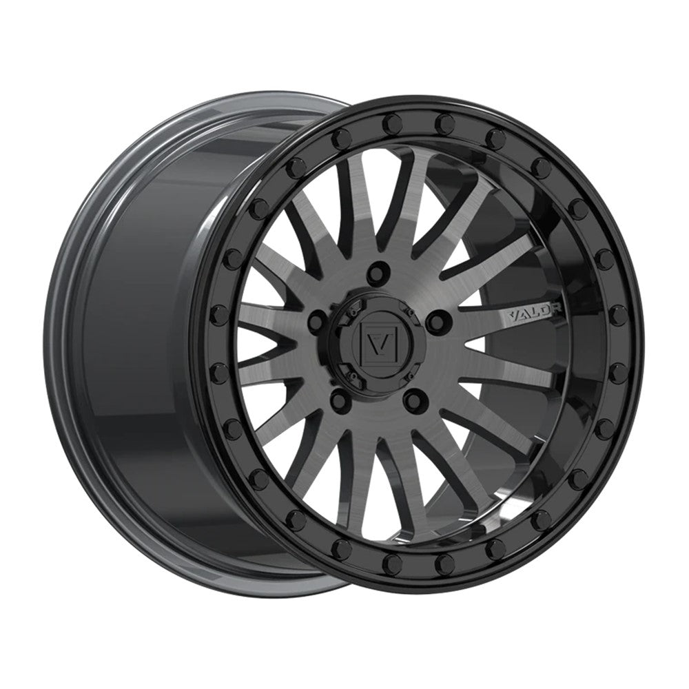 15x10 Valor Offroad V06 Brushed Gunmetal UTV BEADLOCK Wheel 5x4.5 (25mm)