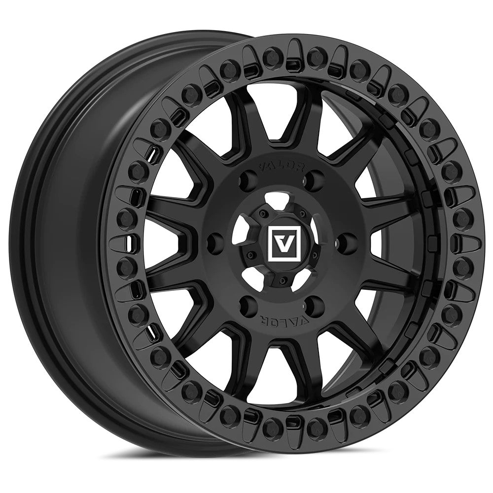 15x7 Valor Offroad V09 Satin Black UTV BEADLOCK Wheel 6x5.5 (40mm)