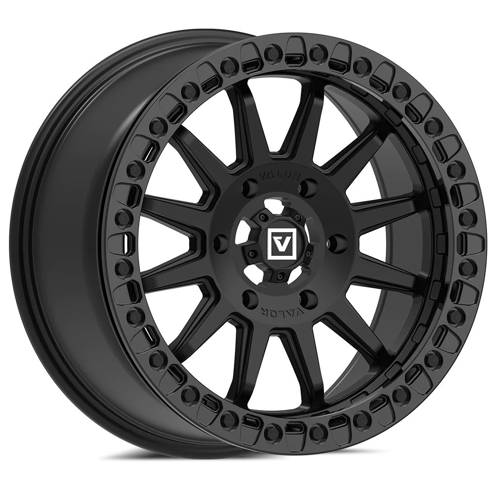 17x8 Valor Offroad V09 Satin Black UTV BEADLOCK Wheel 6x5.5 (40mm)