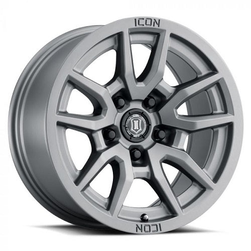 17x8.5 Icon Alloys Vector 5 Titanium Wheel 5x150 (25mm)