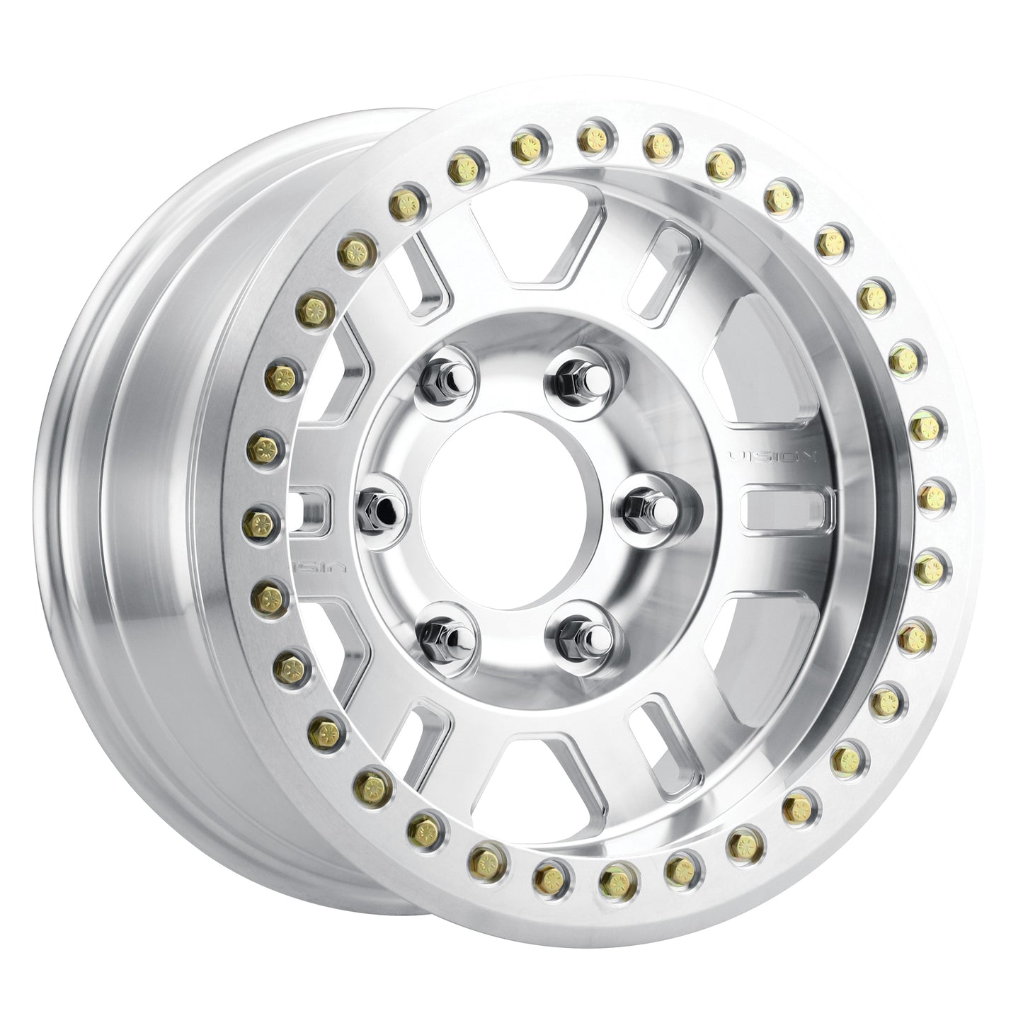 17x8.5 Vision 398 Manx Competition BEADLOCK Machined Wheel 5x5.5 (-15mm)