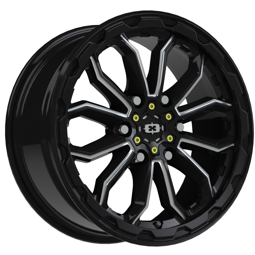 16x6.5 Vision 410 Korupt Satin Black Wheel 6x130 (45mm)