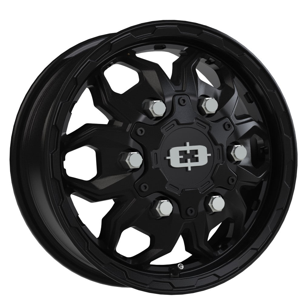 16x6 Vision 410 Korupt DUALLY FRONT Satin Black Wheel 6x180 (84mm)