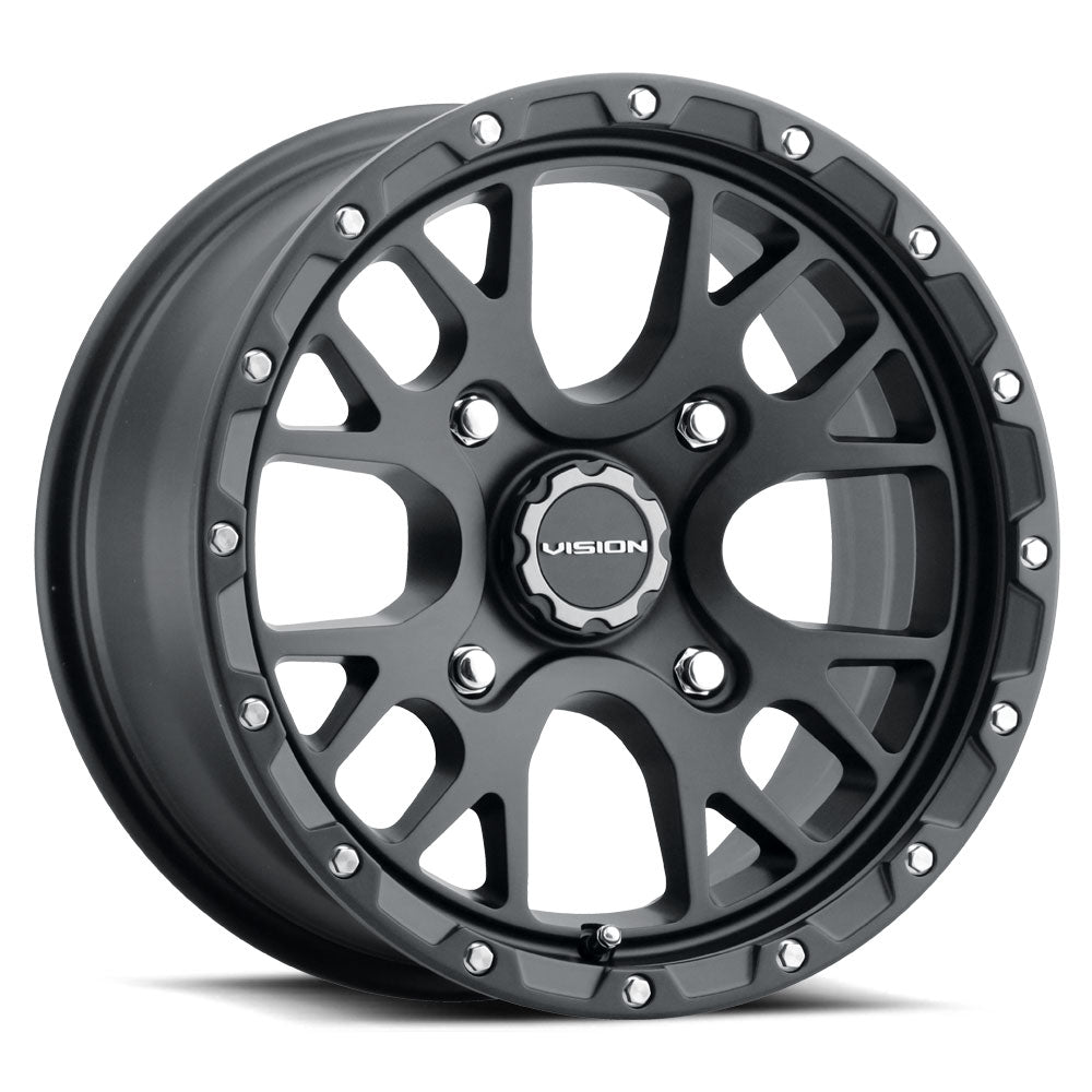 14x7 Vision ATV/UTV 545 Rocker UTV Satin Black Wheel 4x115 (13mm)