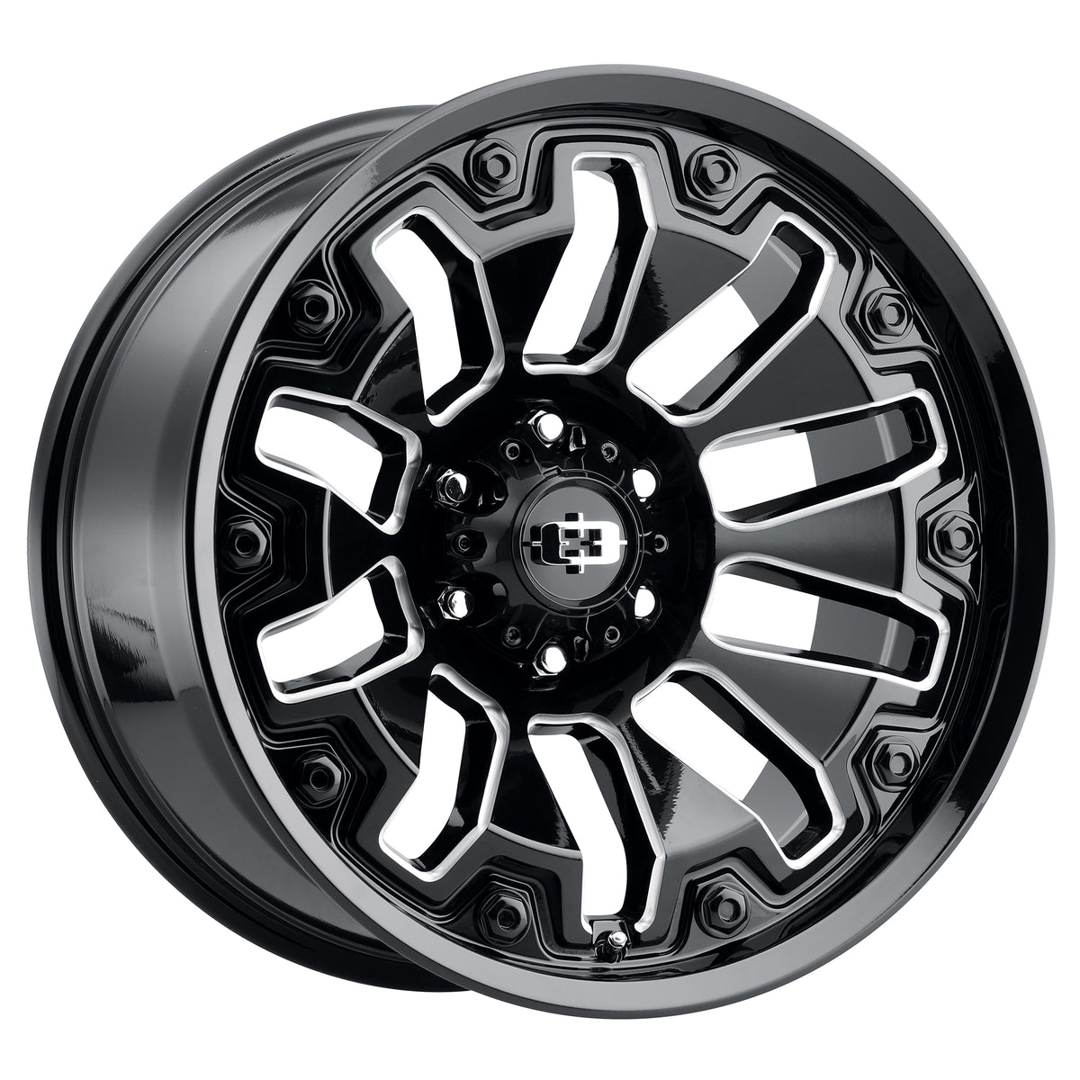 20x9 Vision 362 Armor Gloss Black Milled Wheel 6x5.5 (12mm)