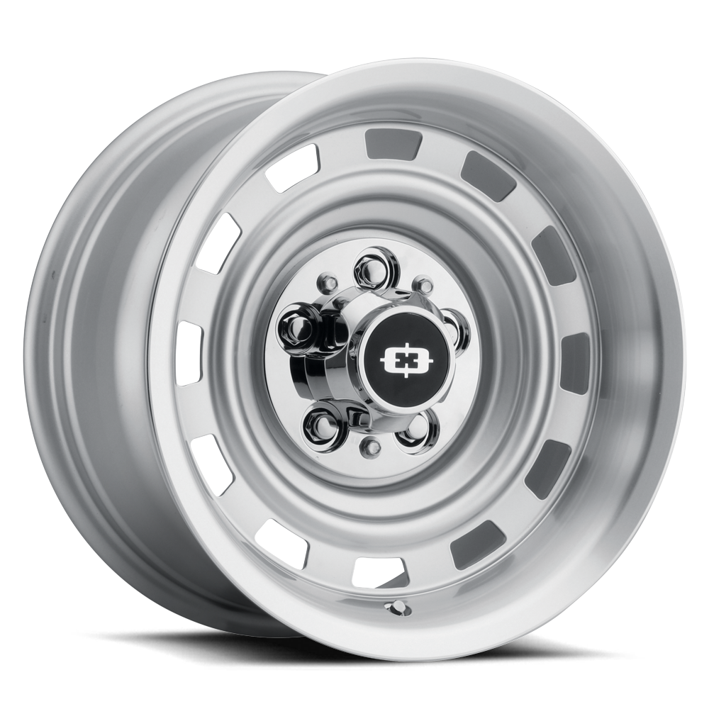 15x10 American Muscle 54 Cheyenne Silver Machined Lip Wheel 6x5.5 (-32mm)