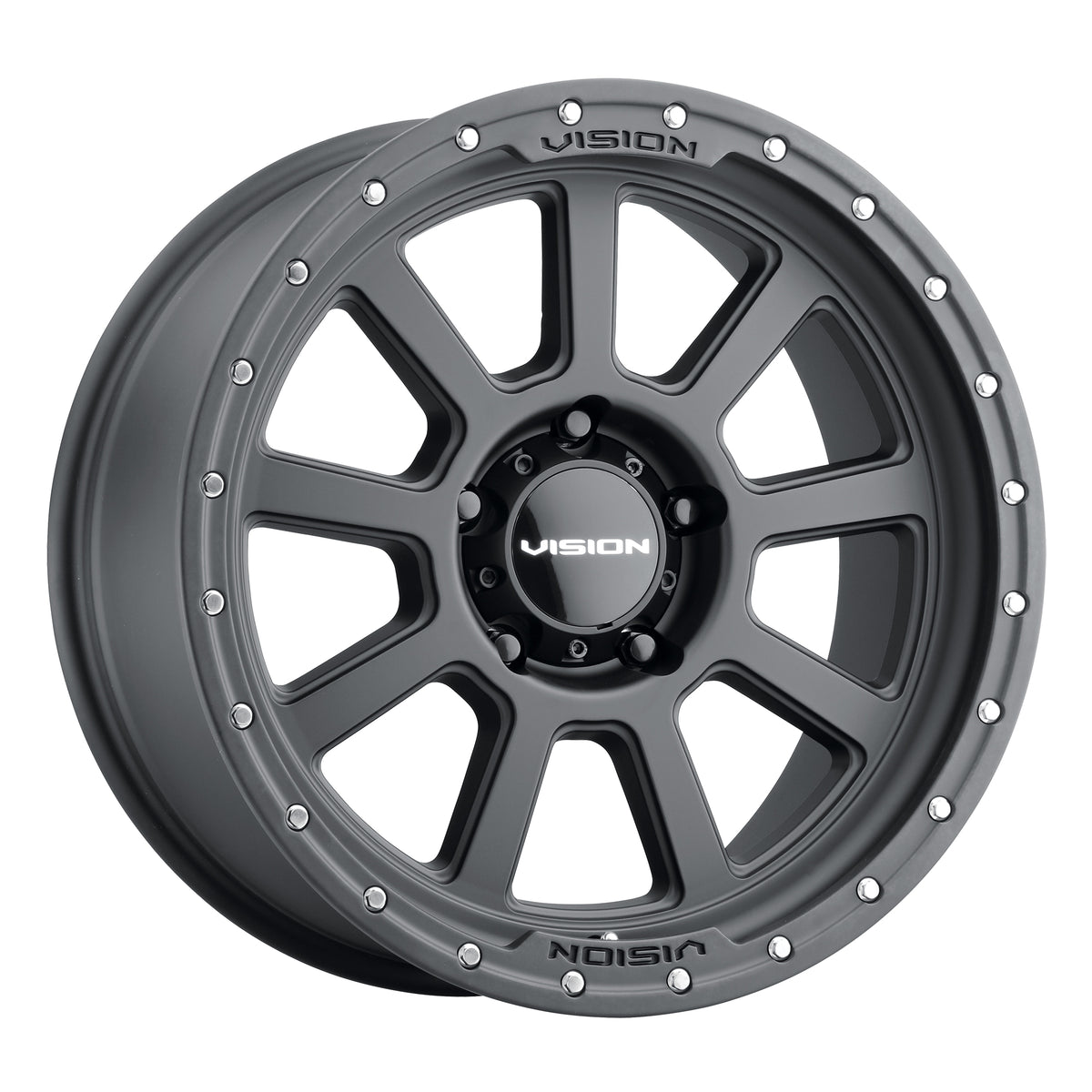 17x9 Vision 350 Ojos Satin Black Wheel 5x4.5 (12mm)