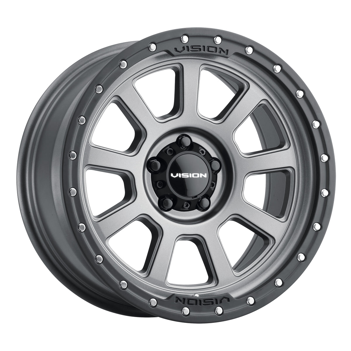 18x9 Vision 350 Ojos Satin Grey Wheel 5x5.5 (12mm)