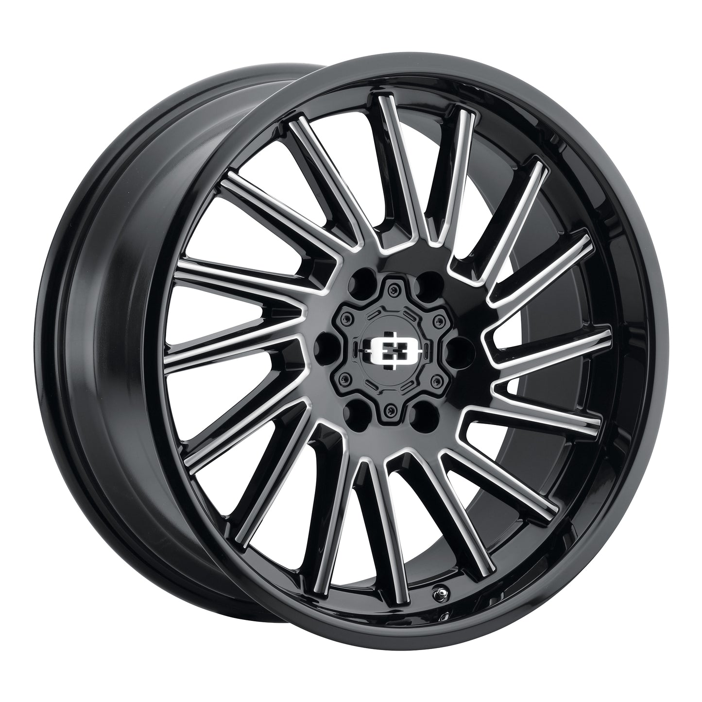 20x10 Vision 306 Rapier Gloss Black Milled Spoke Wheel 6x5.5 (-25mm)