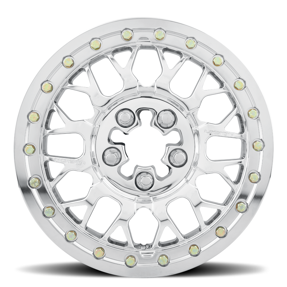 15x6 Vision 346 Storm Polished FORGED UTV M8 BEADLOCK Wheel 4x156 (50.6mm)