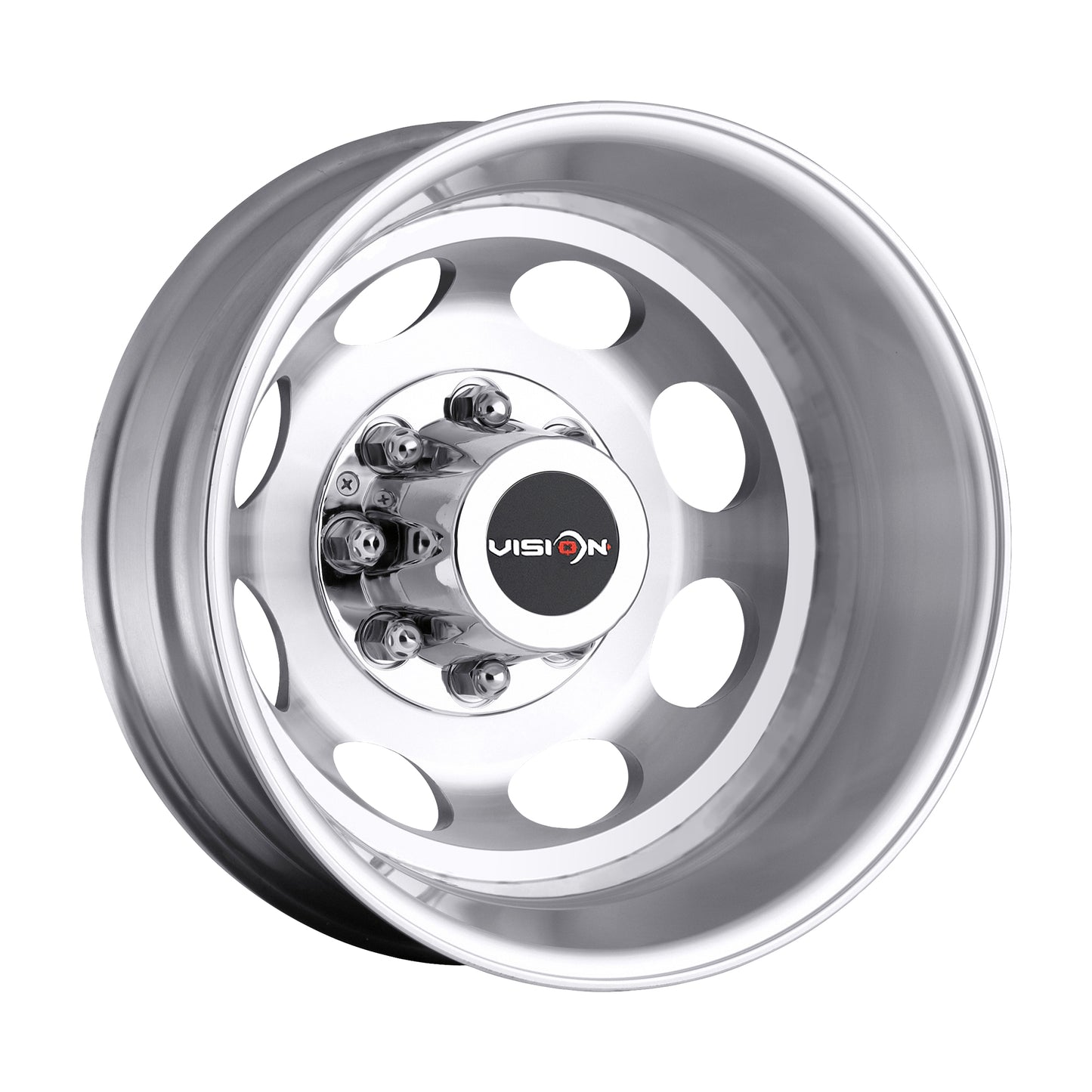 19.5x6.75 Vision 181 Hauler Dually Rear Machined Wheel 8x200 (-143mm)