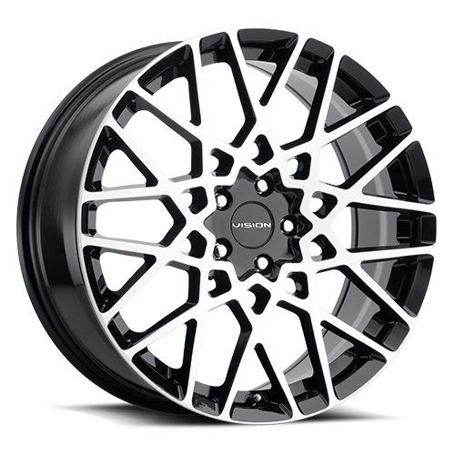 20x8.5 Vision 474 Recoil Black Machined Wheel 5x112 (35mm)