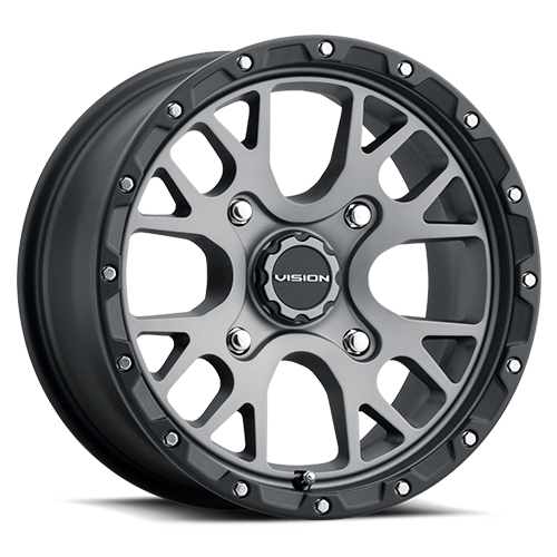 14x7 Vision 545 Rocker Satin Grey UTV Wheel 4x137 (13mm)