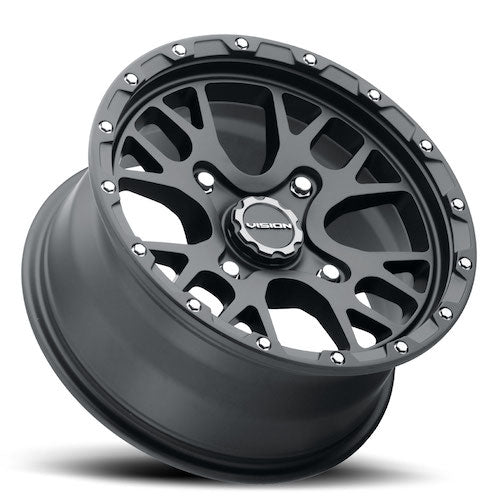 14x7 Vision 545 Rocker Satin Black UTV Wheel 4x137 (13mm)