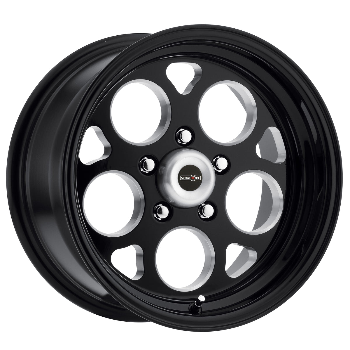 15x10 Vision 561 Sport Mag Gloss Black with Milled Windows Wheel 5x5 (-25mm)
