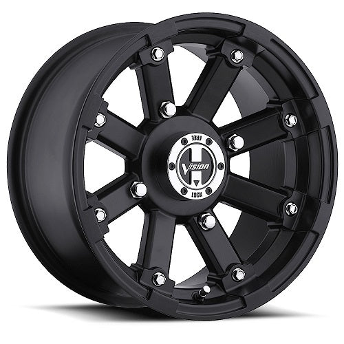 14x7 Vision 393 Lockout Matte Black UTV Wheel 4x115 (2.5mm)