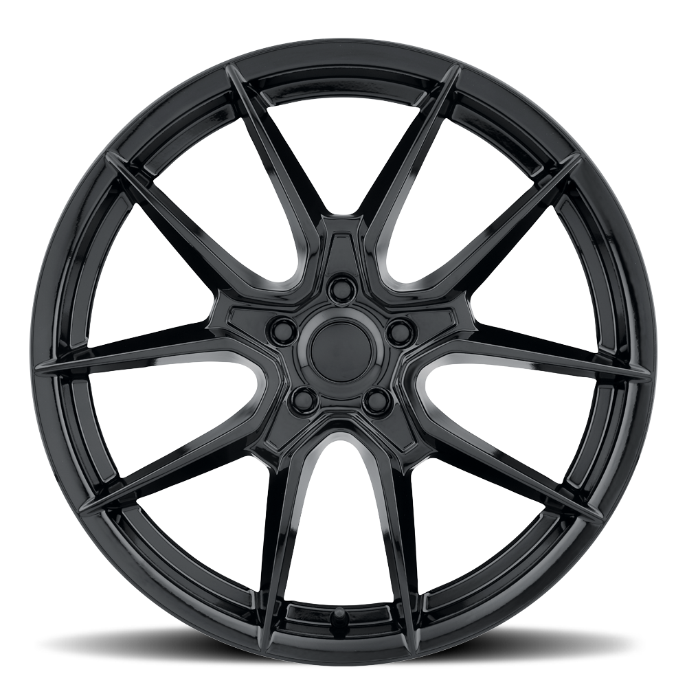 20x10 Voxx Replica Mustang GT5 Dark Horse Gloss Black Wheel 5x4.5 (48mm)