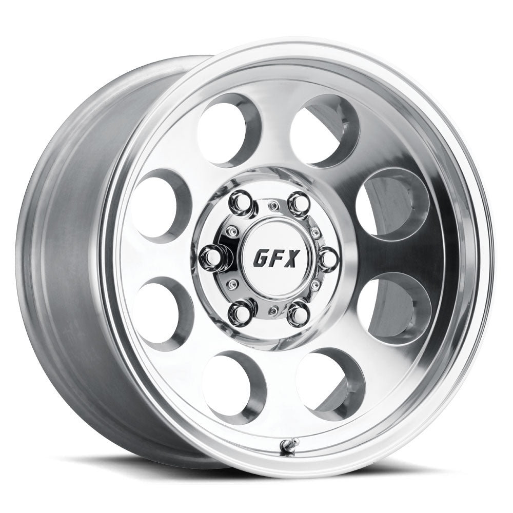 18x9 G-FX TR-16 Polished Wheel 6x5.5 (12mm)