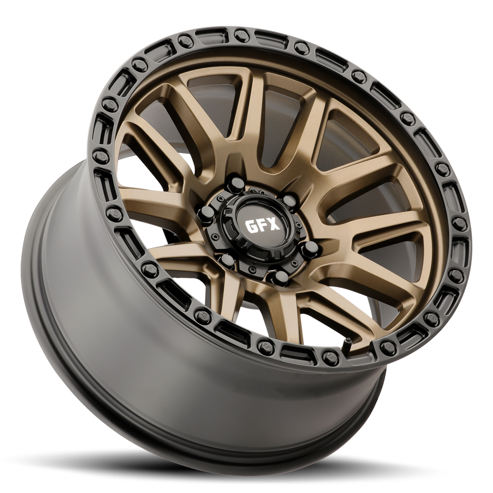 18x9 G-FX TR26 Bronze w/Black Lip & Matte Black Bolts Wheel 6x5.5 (0mm)